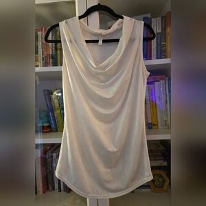 🇨🇦 Made in Vancouver Gilmour Clothing Textured Draped Sleeveless Cowl Neck Top
